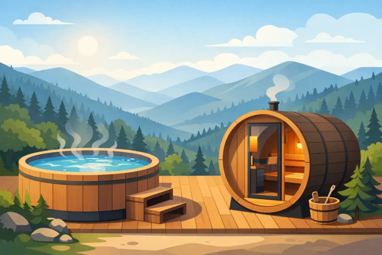 Jacuzzi sauna góry na wyjazd w Beskidach